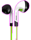 IFROGZ Audio Intone Earbuds With Mic Green iFROGZ-ITN GRN